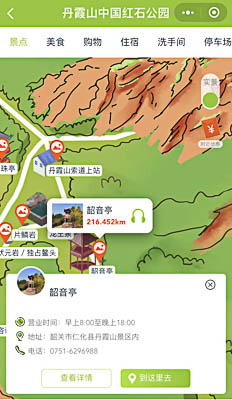 江边乡景区手绘地图智慧导览和语音结合，让景区“活”起来